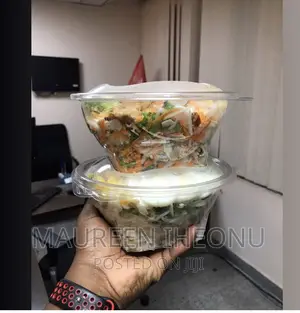 32oz Clear Salad Round Bowl - 12pcs