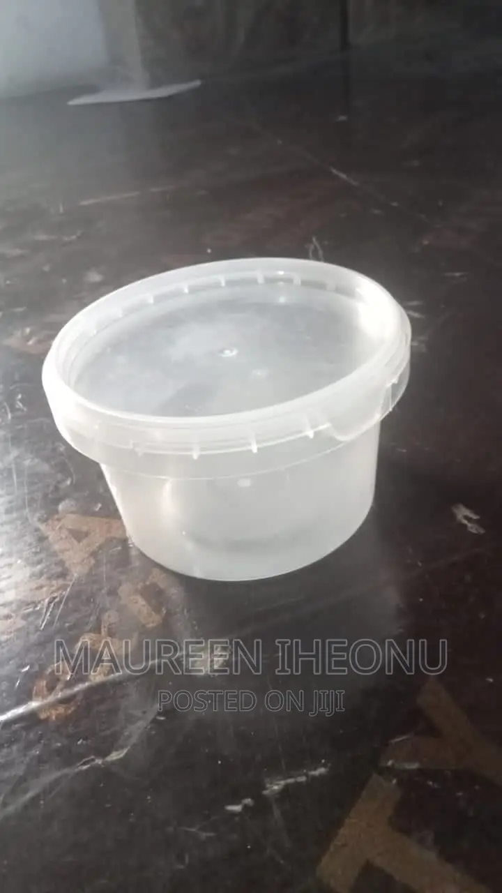 500ml Round Transparent Plastic - 12pcs