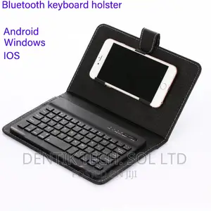 Wireless Bluetooth Keyboard for Tablet PU Leather Case-Black