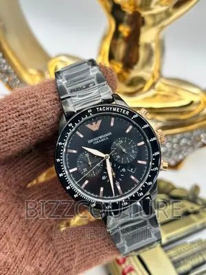 Original EMPORIO ARMANI Black Chain Watch Available in Store