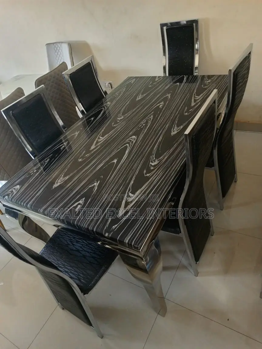Six Seaters Marble Dinning Table
