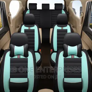 Genuine Green Black Luxury Leather Car Seven Seats Cover