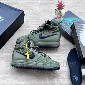 Nike Lunar Force 1 Duck Boot ‘Green’ High Top Sneakers