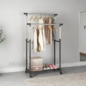Double Pole Cloth Hanger Rack
