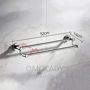 Stainless Steel Double Layer Towel Hanger (80cm)