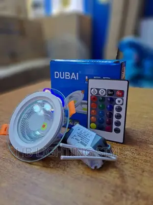 RGB 6 Watts Glass Spotlight With Remote Control