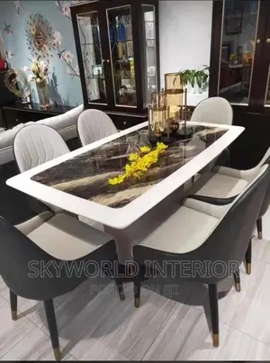Latest Design Dining Table Set 6 Chairs.