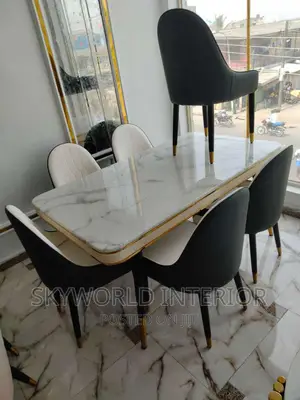 Comfy Dining Table Set With 6 Chairs