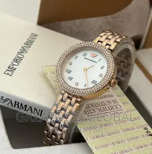 Emporia Armani Female Chain Wrist Watches With Stone