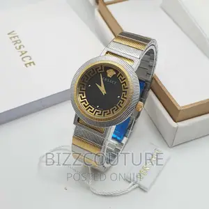 Original Versace Gold Steel Chain Watch Available in Store