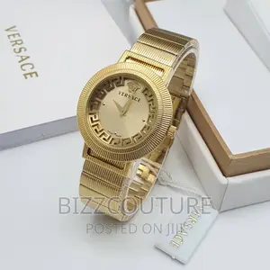 Original Versace Gold Steel Chain Watch Available in Store