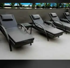 Outdoor Pool Bed and Side Stool