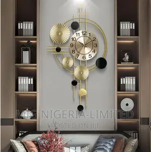 Wall Circle Luxury Golden Wall Clock