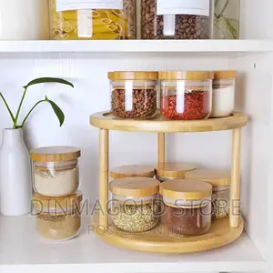 Solid Bamboo Lazy Susan Wood