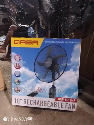 Qasa 18 Inches Rechargeable Fan + Remote Control