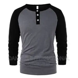 Danami Long Sleeve Contrast T-Shirt With Button