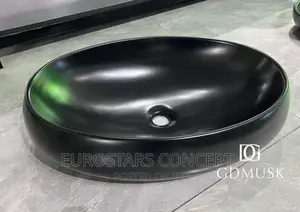 Black Oval Ceramic Wash Hand Basin