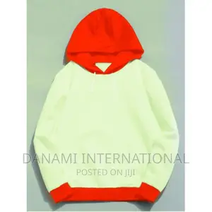 Danami Off White/Cream Orange Contrast Hoodie