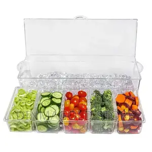 Transparent Condiment Server on Ice