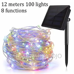 12m Solar Powered Christmas Decoration Fairy Light