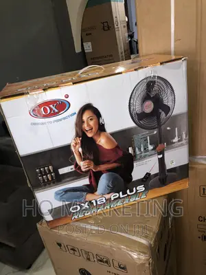 OX 18 Plus Standing Rechargeable Fan