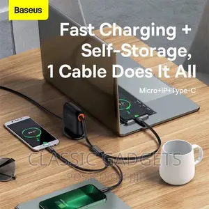 Baseus 100W 3-in-1fast Charging Cable Desktop Organizer