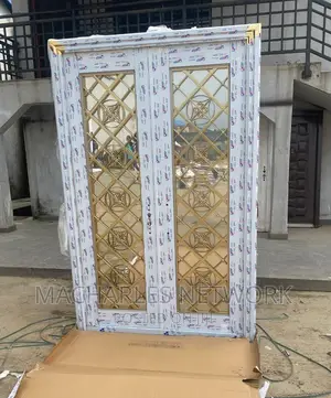 5ft Gold Glass Door