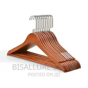 Wooden Anti-slip Cloth Hanger - 10 Pieces