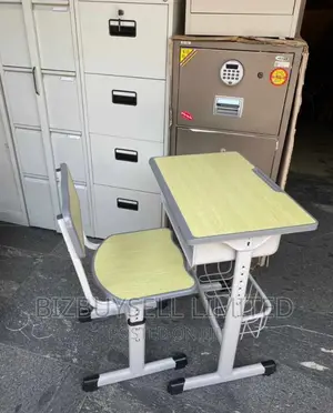 Student Table and Chairs, Adjustable Height Desk