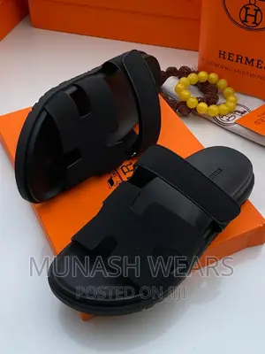 Hermes Leather Slipers