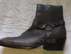 Pure Leather Cuban Heel Shoe for Men by Zara
