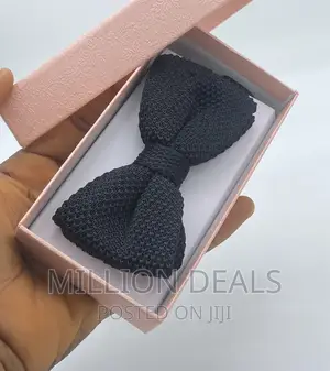 Knitted Black Classic Unique Men’S Bow Tie
