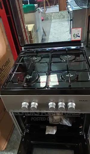 Brand New Maxi 60/60cm Standing Gas Cooker With Oven,Silver