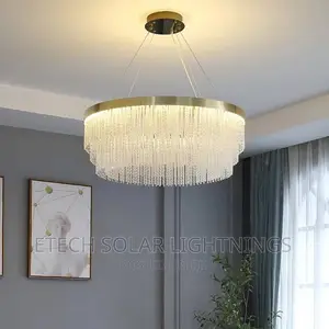 New Luxury L E D 800mm White Drop Chandelier Light