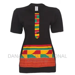 Danami Female Ankara Designed T Shirt With Pocket