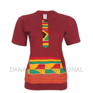 Danami Female Ankara Designed T Shirt With Pocket