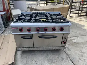 6 Burners Industrial Gas Cooker With Oven