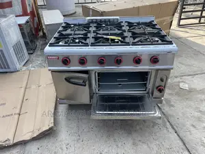 6 Burners Industrial Gas Cooker With Oven