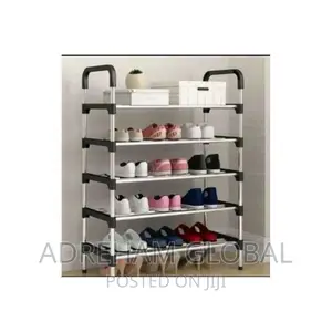 5layer Stainless Shoe Rack +Bold Steel Pipe for Like 18 Pair