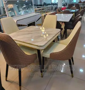 4 Seaters Marble Dinning Table and Chairs.