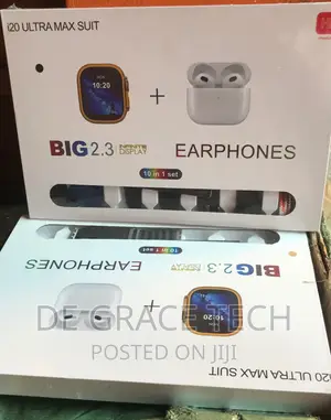 Series 8 Fitness I20 Ultra Max SUIT 10 in 1 Set Smartwatch