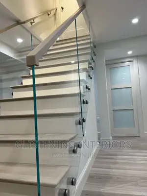 Glass Railing With Standoff Pins With Accessories