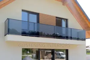 10mm Grey Glass Railing for Balcony U Channel