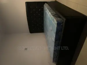 4.5 by 6 Quality Leather Bedframe and Mattress