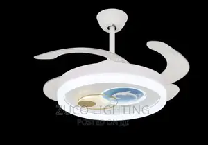 Modern Luxury LED Dropping Chandelier With Ceilings Fans