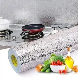 2 Meter Silver Gold Colour Kitchen Wallpaper