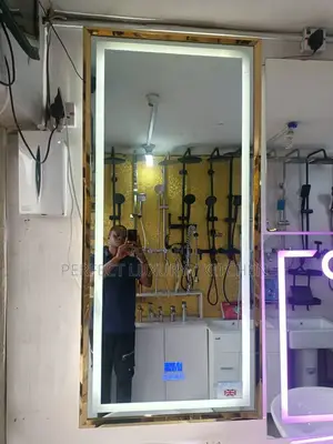 LED Light Mirror With Bluetooth Speaker/Time