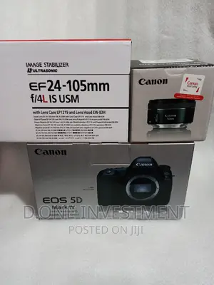 Canon Eos 5d Mark Iv With 24-105mm Lens + Prime Lens 50mm