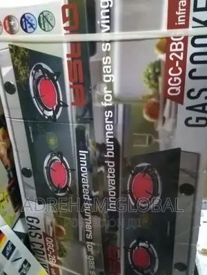 Qasa Infrared 2 Burners Table Top Glass Gas Cooker.