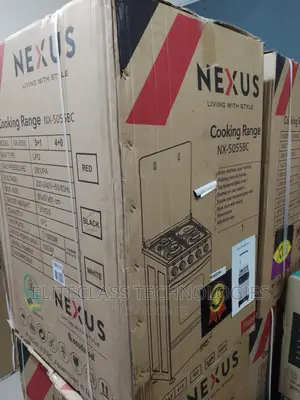 New Nexus Gas Cooker 3+1 Nx-5055bc With Glass Oven Door